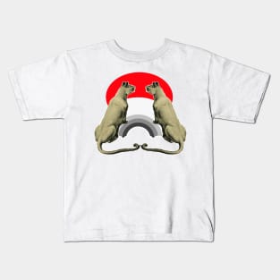 Jaguar cats together watching Kids T-Shirt